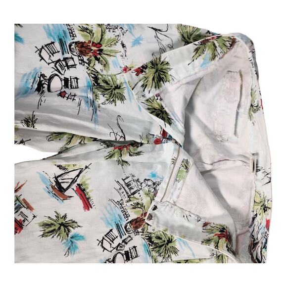 NTCO Nomadic Trader Tropical Vacation Themed Cropped Pants Womens Size 10 - Picture 10 of 10
